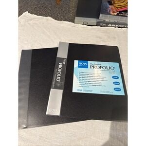 Itoya Art Fashion Profolio Set Of 2 81/2x11 Display Book Portfolio 6 Sleeve